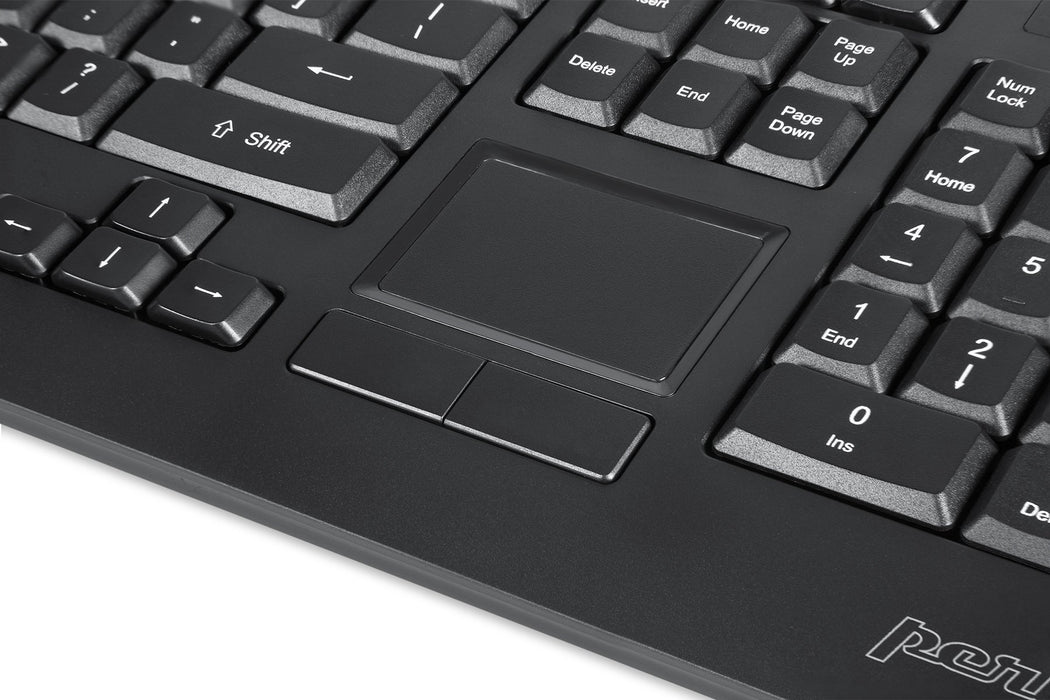 Perixx PERIBOARD-513II Touch Pad Wired Standard Keyboard ‎10165 Black USB NEW_2