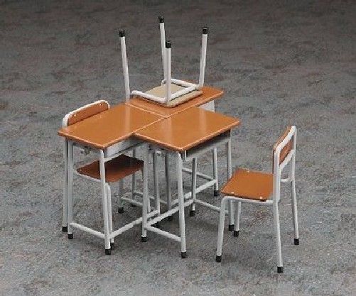 Hasegawa 1/12 School Desk & Chair Model Kit NEW from Japan_3