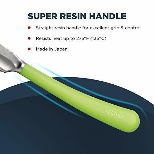 Feather SS Japanese Straight Razor, Lime NEW_4