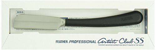 Feather Razor Straight Professional Artist Club SS Black Shave NEW from Japan_3