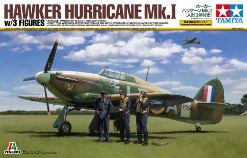 TAMIYA 1/48 Hawker Hurricane Mk.I w/3 Figure Model Kit NEW from Japan_2