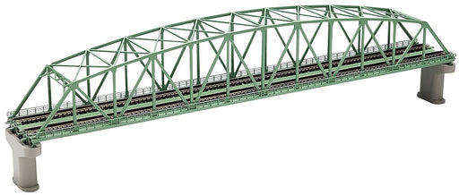 TOMIX N gauge 3222 double track truss iron bridge F Green With 2 piers NEW_1