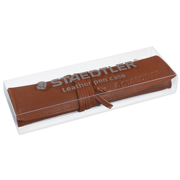 Staedtler Leather Pen Case Brown 900 LC-CA Made in Germany in PET Box NEW_2