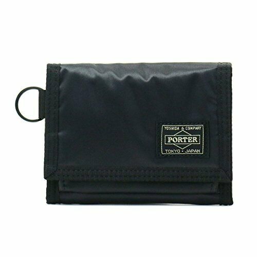 PORTER Yoshida Bag 555-06439 Tri Fold Wallet CAPSULE Black NEW from Japan_1
