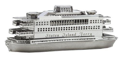 Tenyo Metallic Nano Puzzle Staten Island Ferry Model Kit NEW from Japan_1