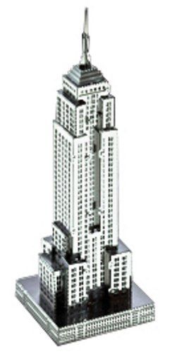 Tenyo Metallic Nano Puzzle Empire State Building Model Kit NEW from Japan_1