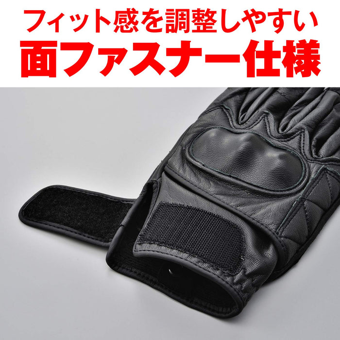 Daytona goatskin Motorcycle glove hard protection type Black L size 76367 NEW_3
