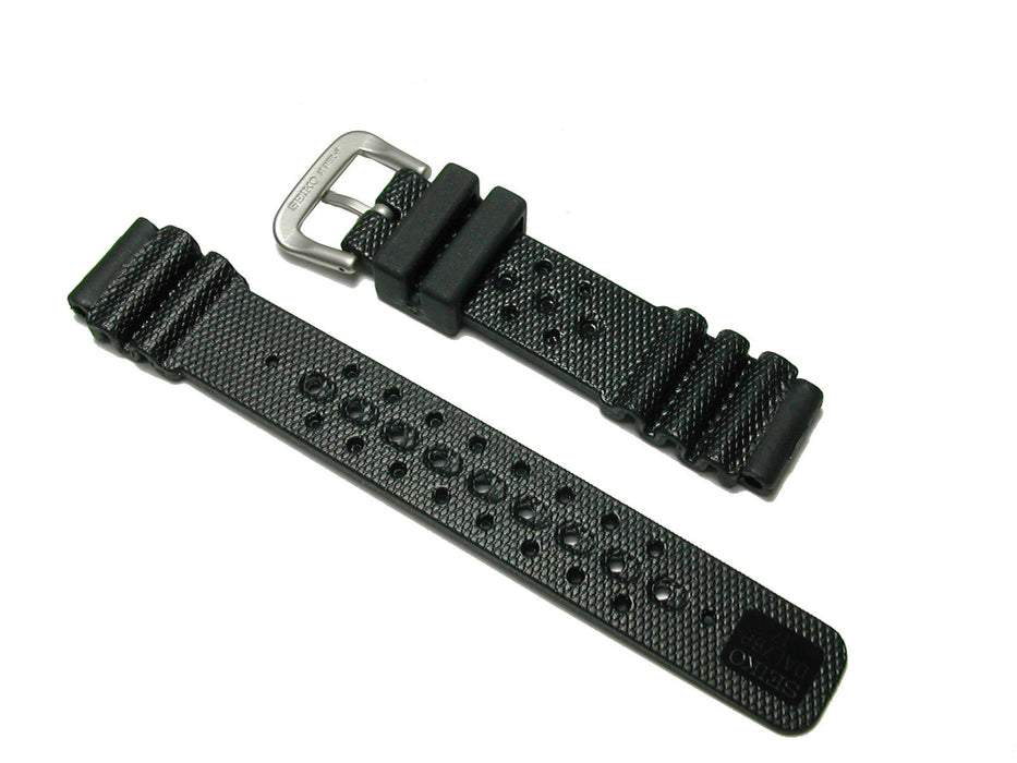 SEIKO watch band 17mm Polyurethane band DAL7BP Black moon-f:10000033 NEW_2