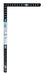 SHINWA Square Ruler 150X300mm White Scale on Black 12435 NEW from Japan_2