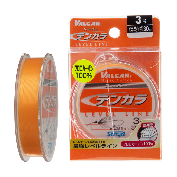Sanyo Nylon VALCAN Super Tenkara Level Line 30m #3 Fishing Line Vivid Orange NEW_1