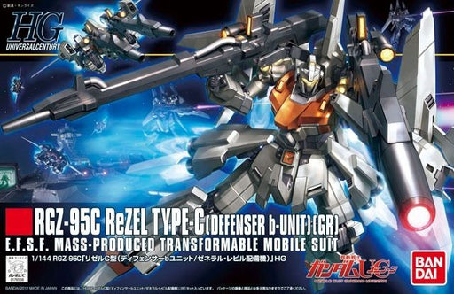 BANDAI HGUC 1/144 RGZ-95C ReZEL TYPE C DEFENSER b-UNIT GR Plastic Model Kit_1