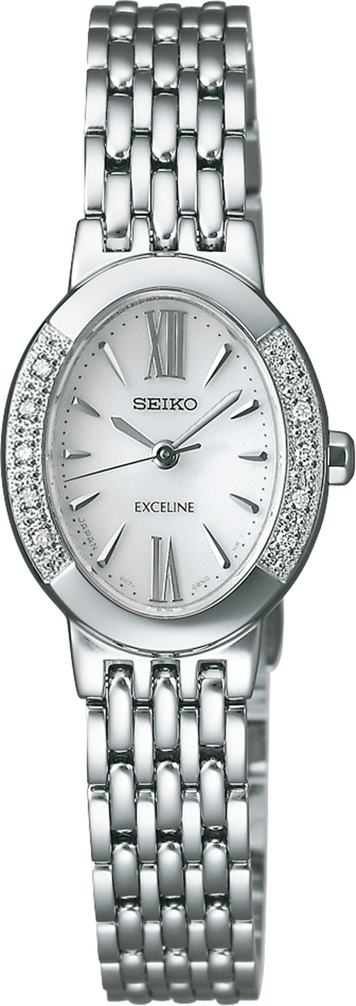 SEIKO EXCELINE SWCQ047 Women's Watch Stainless Steel Bracelet Type solar NEW_1