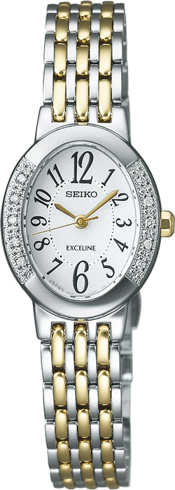 SEIKO EXCELINE SWCQ051 Women's Watch Stainless Steel Bracelet Type solar NEW_1