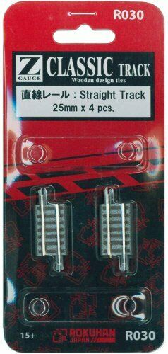 Rokuhan Z gauge R030 straight line 25mm rail (4 pieces) NEW from Japan_1