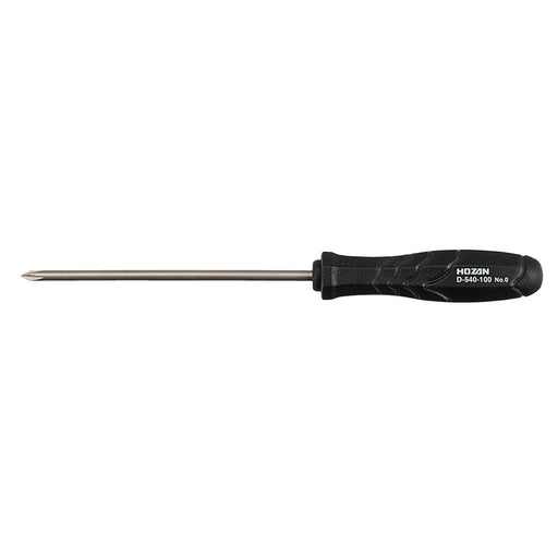 Hozan JIS Phillips screwdriver No.0 178mm Thin shaft specification D-540-100 NEW_1