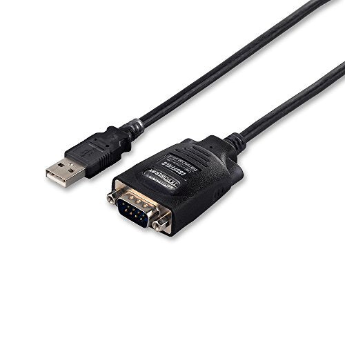 BUFFALO USB serial cable USB type A to D-sub 9 pin 1.0m black BSUSRC0610BS NEW_1