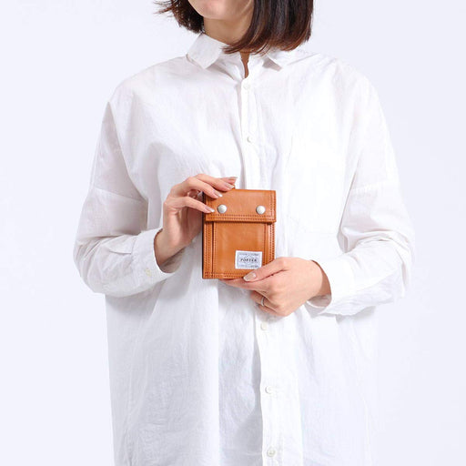 Yoshida Bag PORTER FREE STYLE WALLET Camel 707-07176 Made in JAPAN faux leather_2