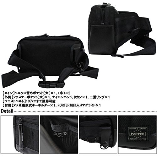 Yoshida Bag Porter Heat West Bag 3-07972 Black Made In Japan varistor nylon NEW_3