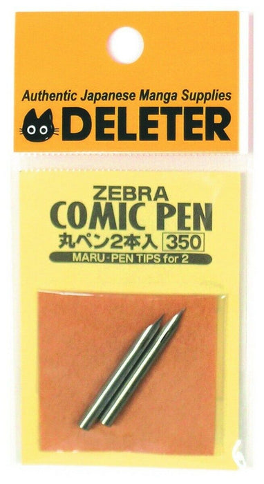 DELETER 342-1012 ZEBRA COMIC PEN MARU-PEN TIPS Nib for 2 Pcs Set NEW from Japan_1
