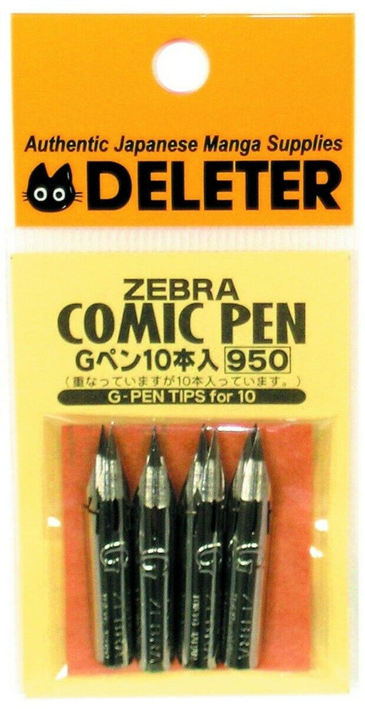 DELETER 342-1015 ZEBRA COMIC PEN G-PEN TIPS Nib for 10 Pcs Set NEW from Japan_1
