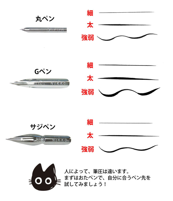 LION Deleter Manga Starter Kit Trial Pen Set 341-1008 Saji-pen, G-Pen, Round-Pen_3