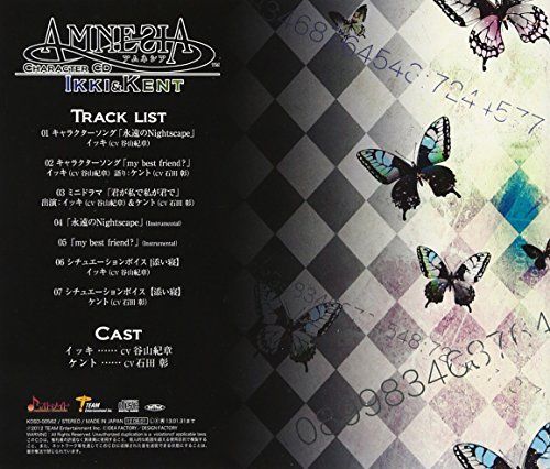 [CD] AMNESIA Character CD -Ikki & Kento Hen Kishou Taniyama... NEW from Japan_2