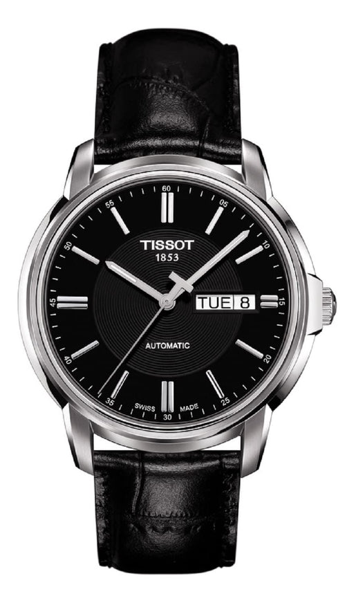 TISSOT Watch Automatic III Black Dial Leather Band T0654301605100 Men's NEW_1