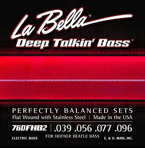 La Bella base string 760 FHB 2 Hofner Beatle Bass 039 - 100 Stainless Flat Wound_1