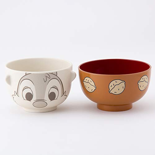Disney Chip & Dale Soup Bowl & Rice Bowl Set Dale Mini SAN2065-3 NEW from Japan_2