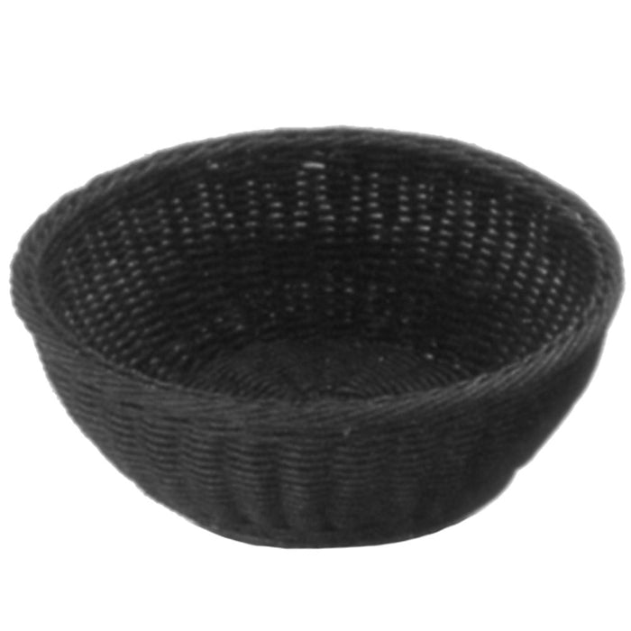 Todai PP rattan round basket black Size 24 26.3Dx9.8Wx24.2Hcm 286g Shelf Basket_1