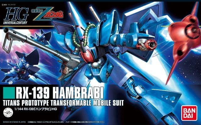 BANDAI HGUC 1/144 RX-139 HAMBRABI Plastic Model Kit Mobile Suit Z Gundam Japan_1