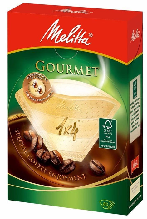 Melitta Coffee Filter Paper 1x4 Gourmet 4-8 Cups 80 Sheets from Japan_1
