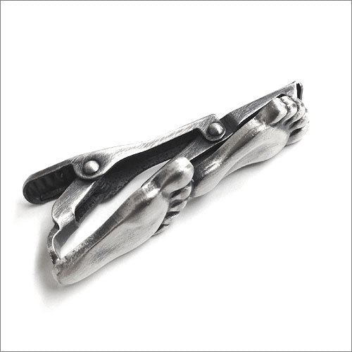 ISHOKUYA Unique Tie pin Tie clip Tie bar Foot Feet Sole Brass Metalic 11x40mm_2