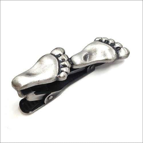 ISHOKUYA Unique Tie pin Tie clip Tie bar Foot Feet Sole Brass Metalic 11x40mm_4