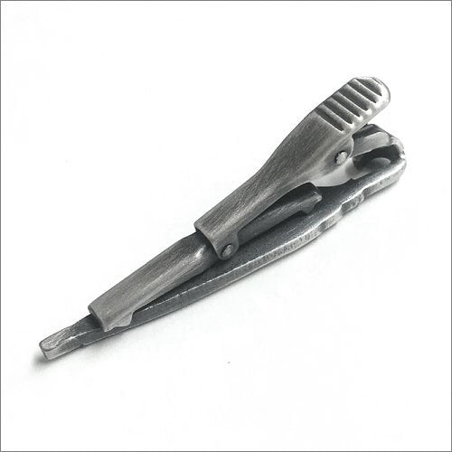 ISHOKUYA Unique Tie pin Tie clip Tie bar umbrella Brass Silver Metalic 10x50mm_5