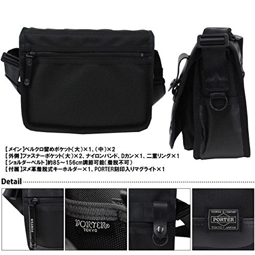 Yoshida Kaban PORTER HEAT SHOULDER BAG Black 703-06974 Made in JAPAN NEW_3