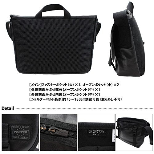 Yoshida Bag PORTER ALOOF MESSENGER BAG 023-03759 Black Made in Japan W26xH20cm_3