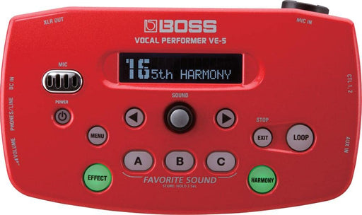 Boss VE-5-RD Vocal Performer Effects Processor Red Vocal Effect Easy operation_1