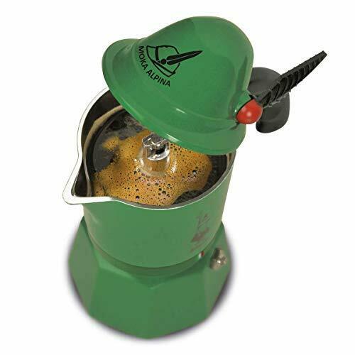 Bialetti Moka Alpina Direct Flame Type Green 3 Cups 2762 Espresso Maker NEW_2