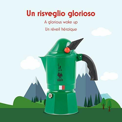 Bialetti Moka Alpina Direct Flame Type Green 3 Cups 2762 Espresso Maker NEW_3
