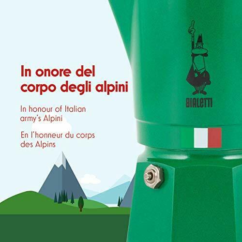 Bialetti Moka Alpina Direct Flame Type Green 3 Cups 2762 Espresso Maker NEW_4