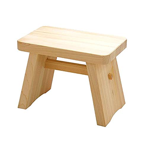 Japan LARGE Seat Real Fragrant Hinoki cypress Wood Isu Bath Stool NEW_1