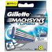 Gillette Shaving Mach 6 Thin Turbo Blade 8 Blades NEW_1