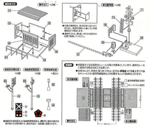 Greenmax N gauge 2153 railroad crossing set (unpainted kit) NEW from Japan_2