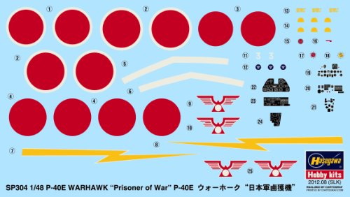Hasegawa 1/48 P-40E Warhawk Japanese Army Prisoner of war machine Model Kit NEW_4