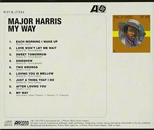 [CD] Warner Music CD my way  Major Harris NEW from Japan_2
