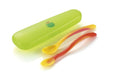 Richell weaning food Spoon Set for baby outdoor case NEW from Japan_1