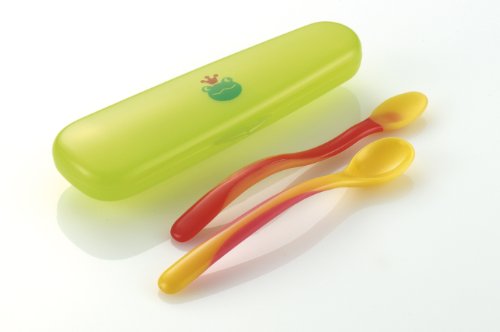 Richell weaning food Spoon Set for baby outdoor case NEW from Japan_2