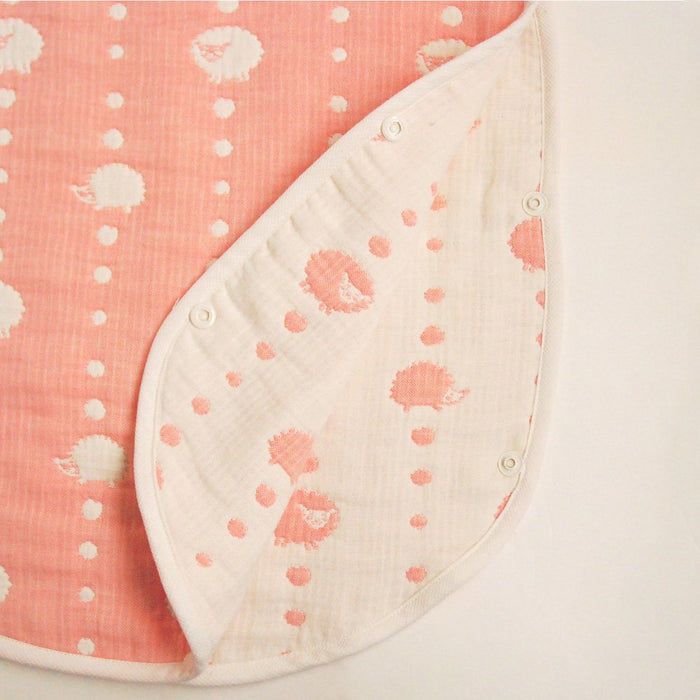 10mois Hoppetta 6 Gauze Baby Sleeper Salmon pink Cotton Made in Japan L58cm 5261_5