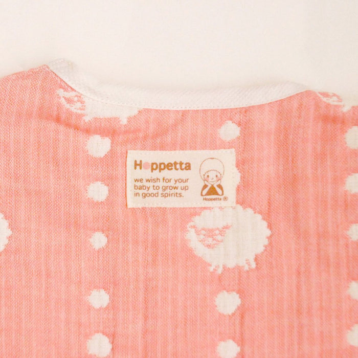 10mois Hoppetta 6 Gauze Baby Sleeper Salmon pink Cotton Made in Japan L58cm 5261_6